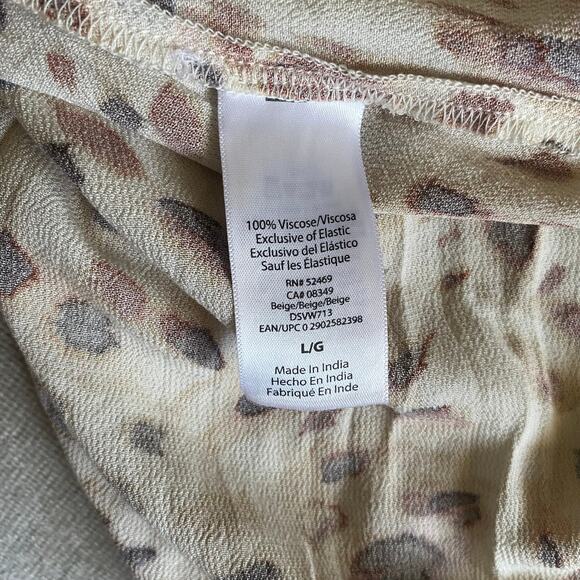 Sofia Dress Maxi Midi Sweetheart Ruffle Boho Cottagecore Animal Print SZ Large - Picture 11 of 13